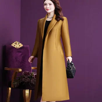 (yihaodi vestuário feminino jaqueta, casaco de 2021 francês novo terno colar de grande tamanho simples Hepburn estilo feminino primavera longo lei