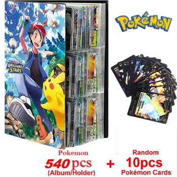 2022 Mais Recentes Quente Pokemon Álbum Livro 540/432 Peças Personagem De Anime Cartão De Jogo Pokemon Favoritos Crianças De Presente De Natal